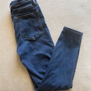 Mango Navy “Anne” Skinny Jeans